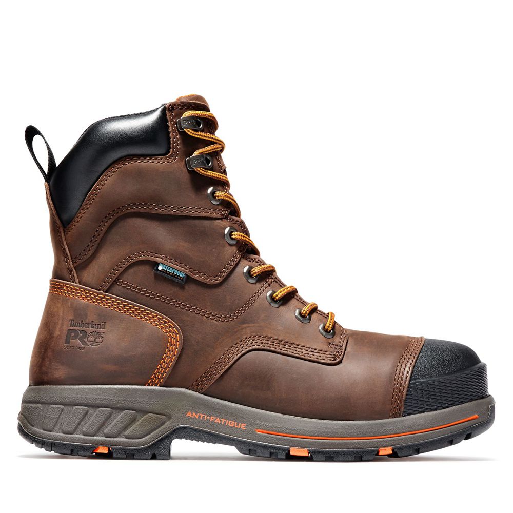 Bocanci De Muncă Timberland Barbati Maro/Negrii - Pro® Helix Hd 8" Soft Toe - Romania - UIAFHL981